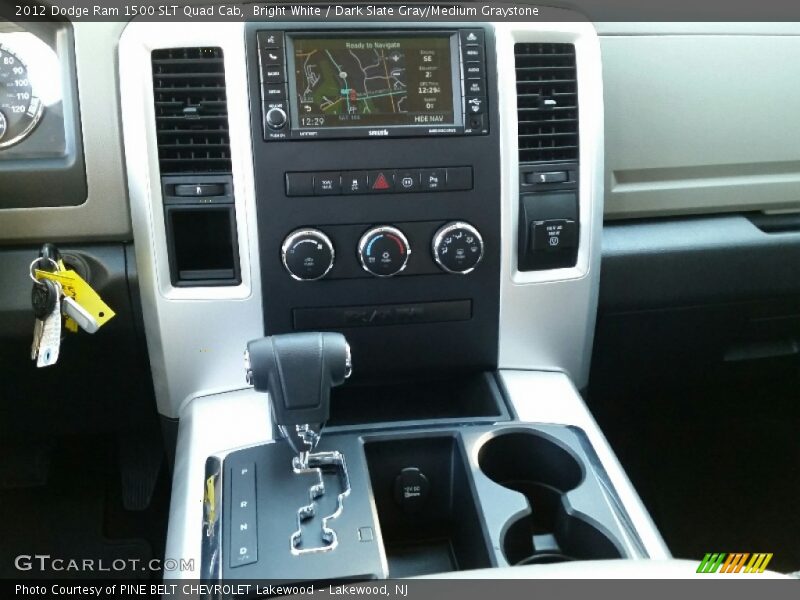 Bright White / Dark Slate Gray/Medium Graystone 2012 Dodge Ram 1500 SLT Quad Cab