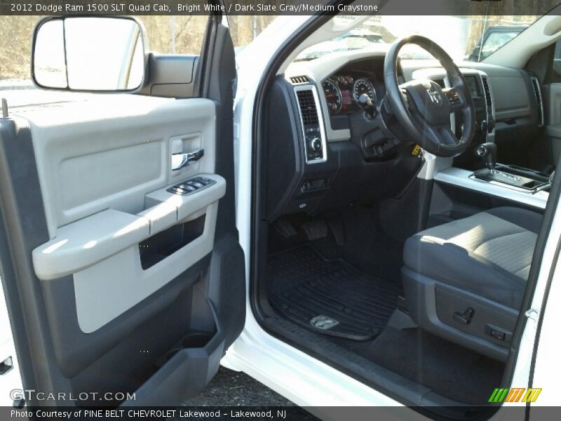 Bright White / Dark Slate Gray/Medium Graystone 2012 Dodge Ram 1500 SLT Quad Cab