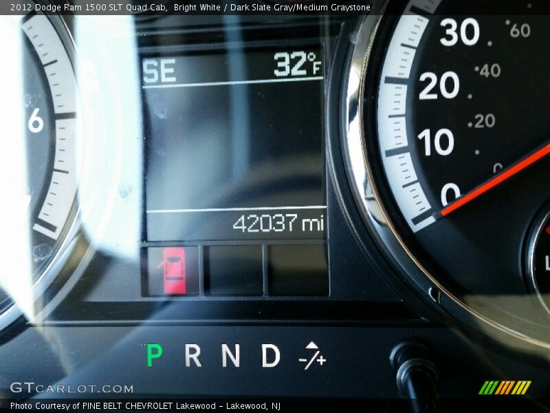 Bright White / Dark Slate Gray/Medium Graystone 2012 Dodge Ram 1500 SLT Quad Cab