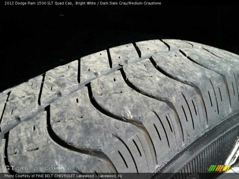 Bright White / Dark Slate Gray/Medium Graystone 2012 Dodge Ram 1500 SLT Quad Cab