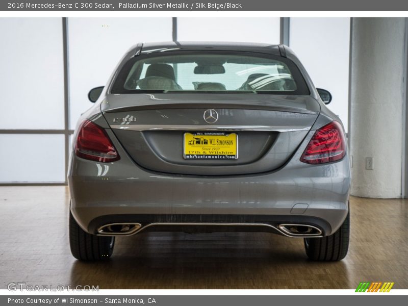 Palladium Silver Metallic / Silk Beige/Black 2016 Mercedes-Benz C 300 Sedan