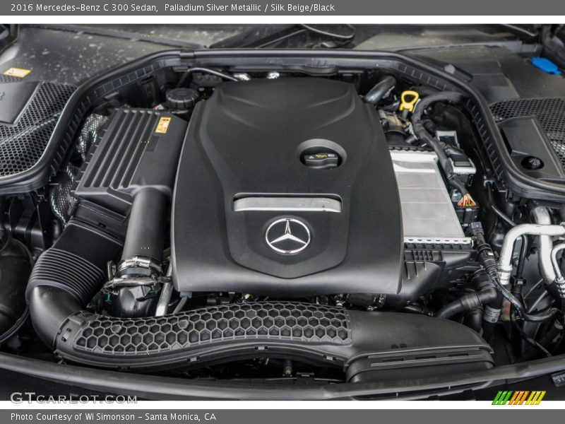Palladium Silver Metallic / Silk Beige/Black 2016 Mercedes-Benz C 300 Sedan