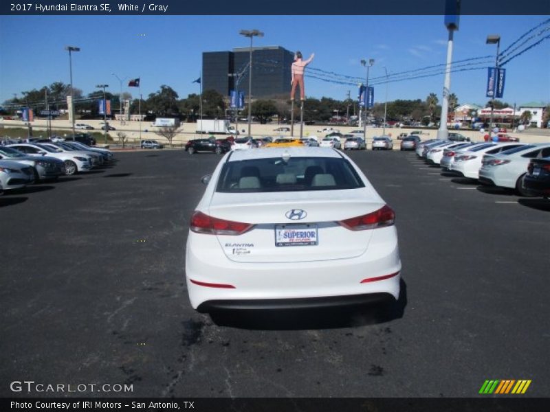 White / Gray 2017 Hyundai Elantra SE