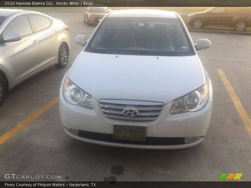 Nordic White / Beige 2010 Hyundai Elantra GLS