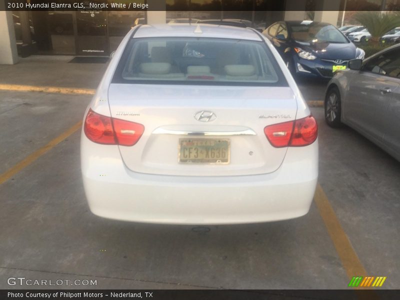 Nordic White / Beige 2010 Hyundai Elantra GLS