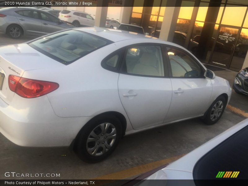Nordic White / Beige 2010 Hyundai Elantra GLS