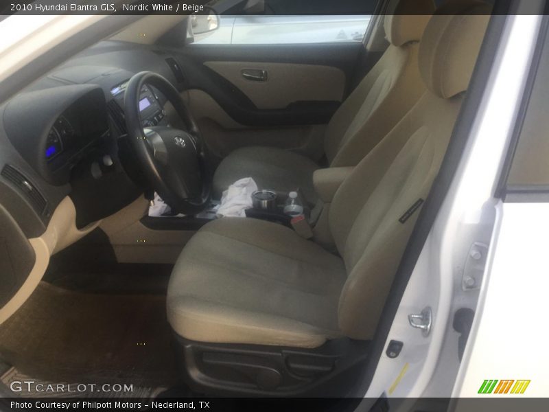 Nordic White / Beige 2010 Hyundai Elantra GLS