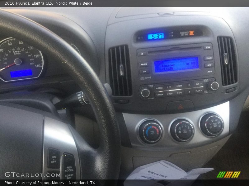 Nordic White / Beige 2010 Hyundai Elantra GLS