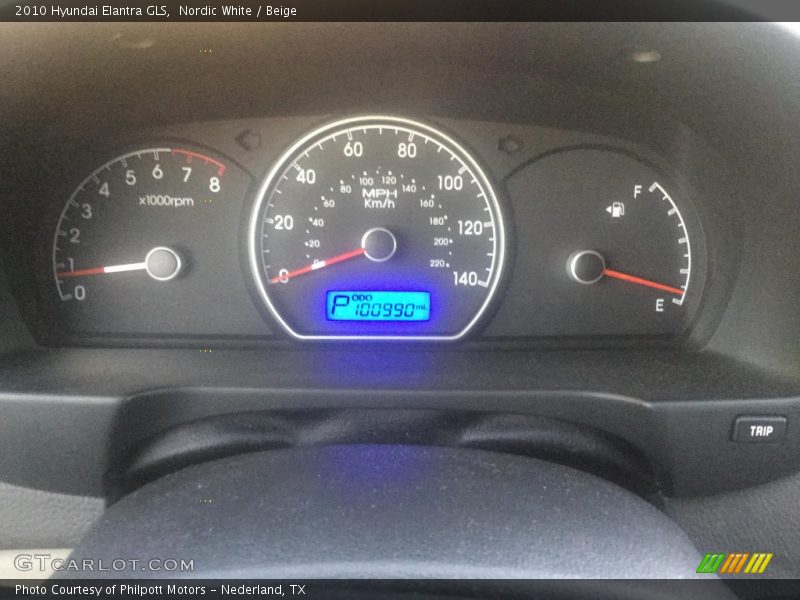 Nordic White / Beige 2010 Hyundai Elantra GLS