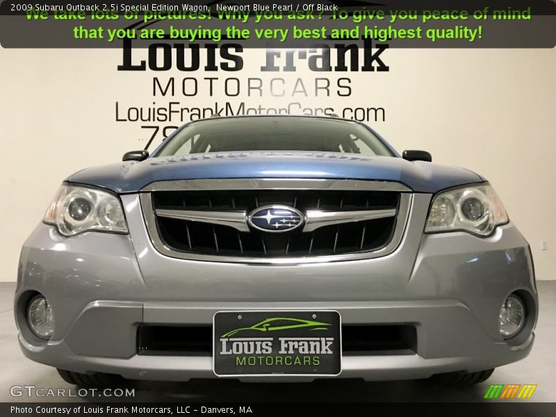Newport Blue Pearl / Off Black 2009 Subaru Outback 2.5i Special Edition Wagon