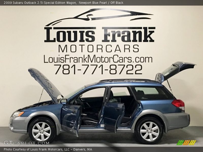 Newport Blue Pearl / Off Black 2009 Subaru Outback 2.5i Special Edition Wagon