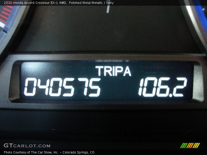Polished Metal Metallic / Ivory 2012 Honda Accord Crosstour EX-L 4WD
