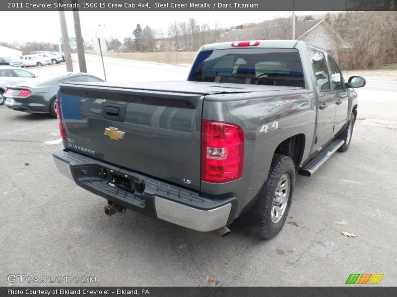 Steel Green Metallic / Dark Titanium 2011 Chevrolet Silverado 1500 LS Crew Cab 4x4