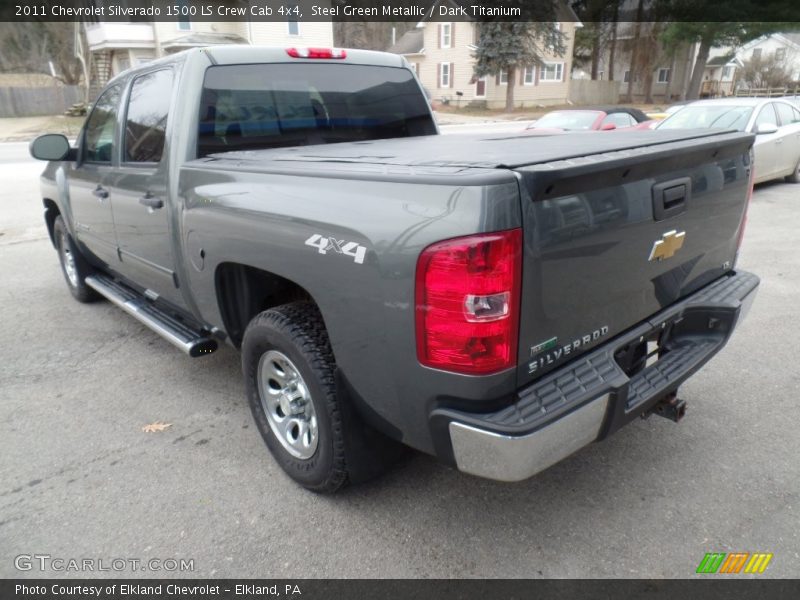 Steel Green Metallic / Dark Titanium 2011 Chevrolet Silverado 1500 LS Crew Cab 4x4