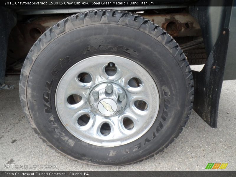 Steel Green Metallic / Dark Titanium 2011 Chevrolet Silverado 1500 LS Crew Cab 4x4