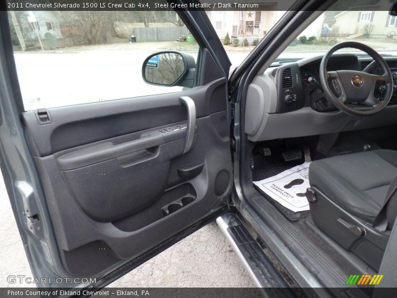 Steel Green Metallic / Dark Titanium 2011 Chevrolet Silverado 1500 LS Crew Cab 4x4