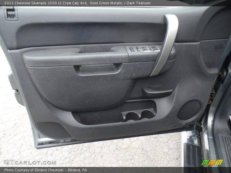 Steel Green Metallic / Dark Titanium 2011 Chevrolet Silverado 1500 LS Crew Cab 4x4