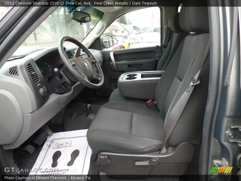Steel Green Metallic / Dark Titanium 2011 Chevrolet Silverado 1500 LS Crew Cab 4x4