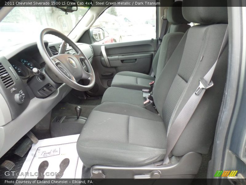 Steel Green Metallic / Dark Titanium 2011 Chevrolet Silverado 1500 LS Crew Cab 4x4