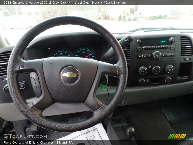 Steel Green Metallic / Dark Titanium 2011 Chevrolet Silverado 1500 LS Crew Cab 4x4