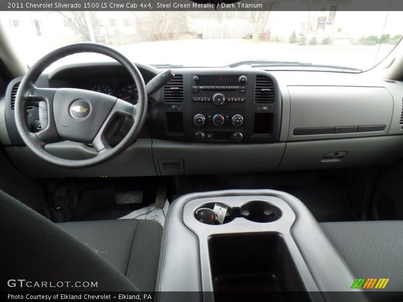 Steel Green Metallic / Dark Titanium 2011 Chevrolet Silverado 1500 LS Crew Cab 4x4