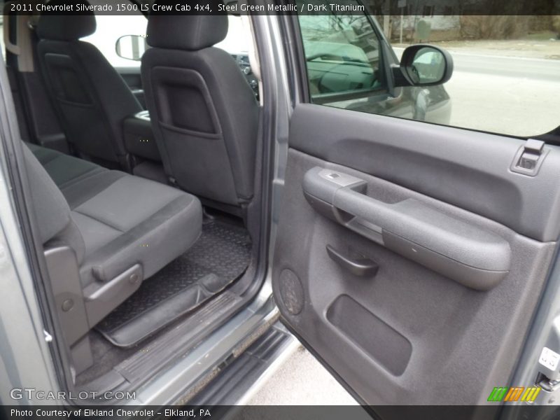 Steel Green Metallic / Dark Titanium 2011 Chevrolet Silverado 1500 LS Crew Cab 4x4