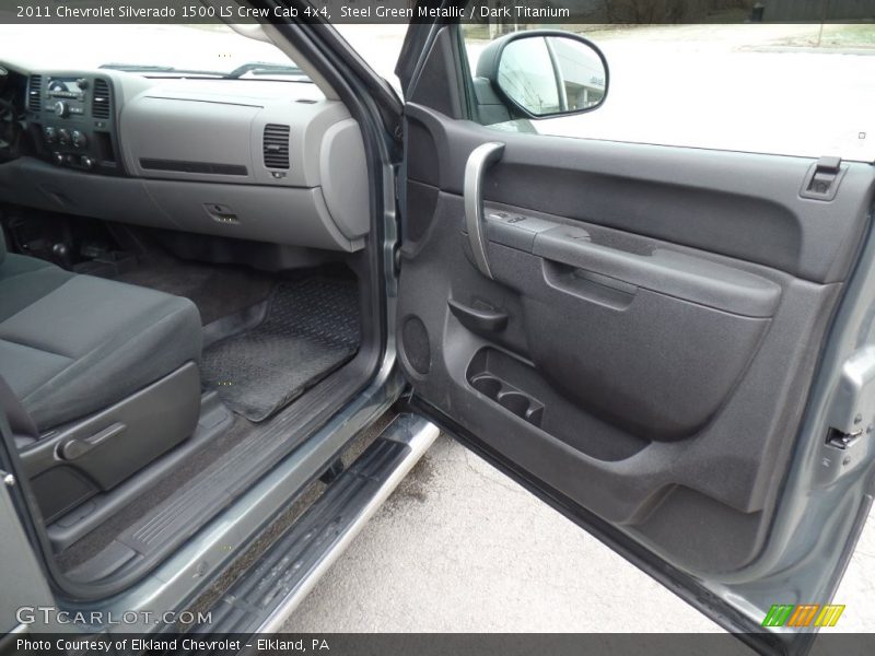 Steel Green Metallic / Dark Titanium 2011 Chevrolet Silverado 1500 LS Crew Cab 4x4