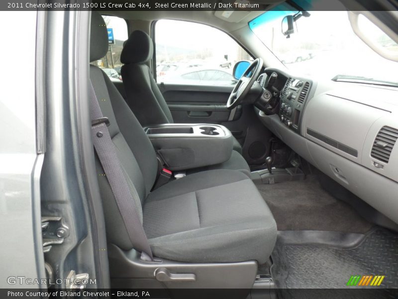 Steel Green Metallic / Dark Titanium 2011 Chevrolet Silverado 1500 LS Crew Cab 4x4