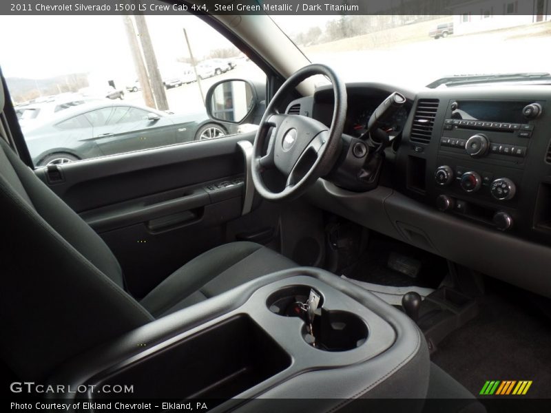 Steel Green Metallic / Dark Titanium 2011 Chevrolet Silverado 1500 LS Crew Cab 4x4