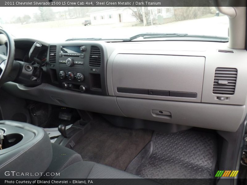 Steel Green Metallic / Dark Titanium 2011 Chevrolet Silverado 1500 LS Crew Cab 4x4