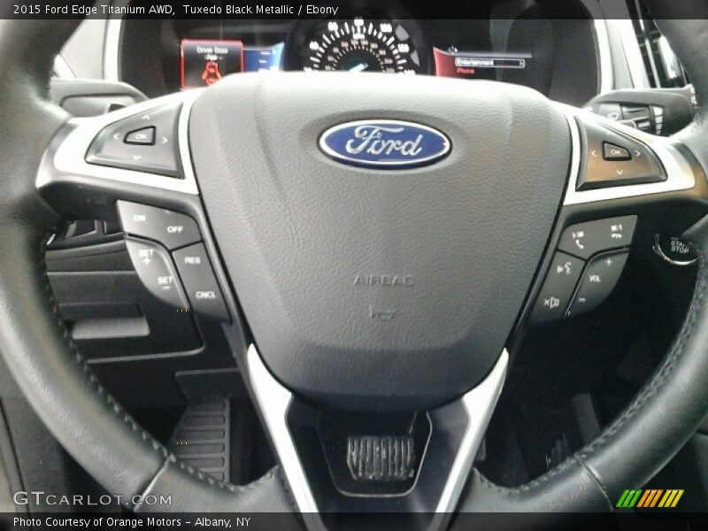Tuxedo Black Metallic / Ebony 2015 Ford Edge Titanium AWD