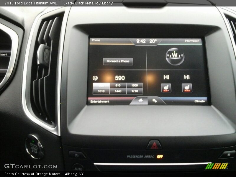 Tuxedo Black Metallic / Ebony 2015 Ford Edge Titanium AWD