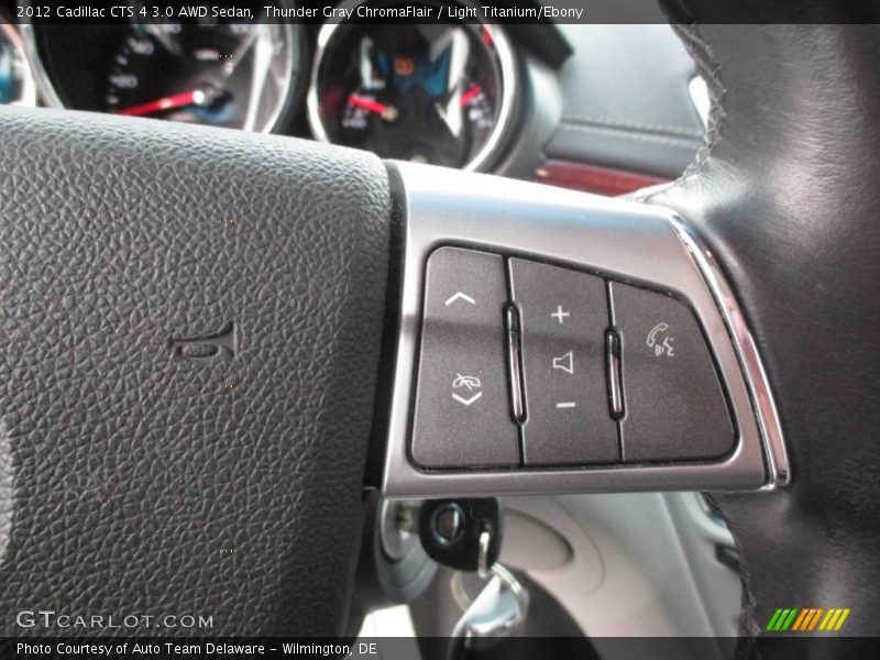 Thunder Gray ChromaFlair / Light Titanium/Ebony 2012 Cadillac CTS 4 3.0 AWD Sedan