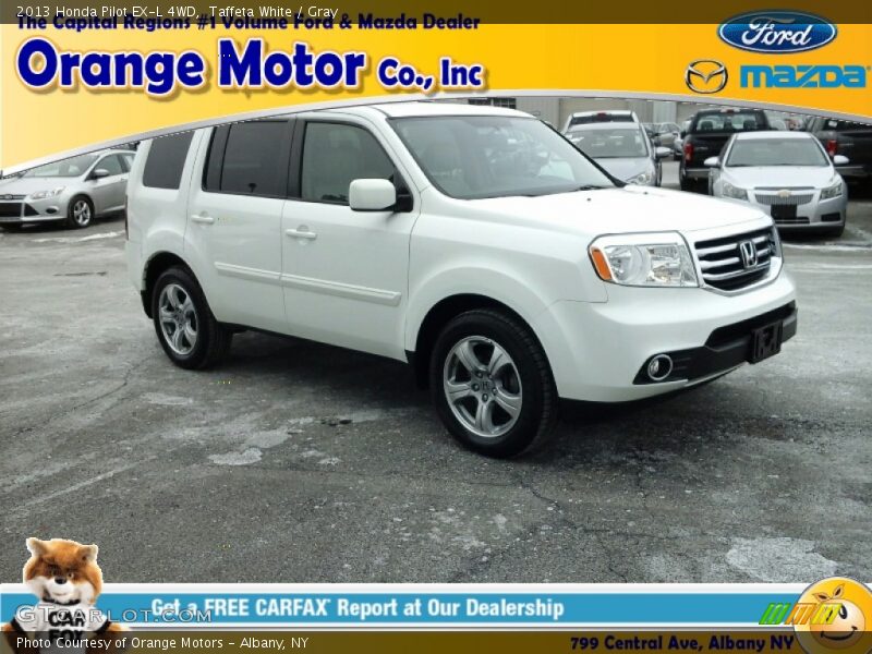 Taffeta White / Gray 2013 Honda Pilot EX-L 4WD