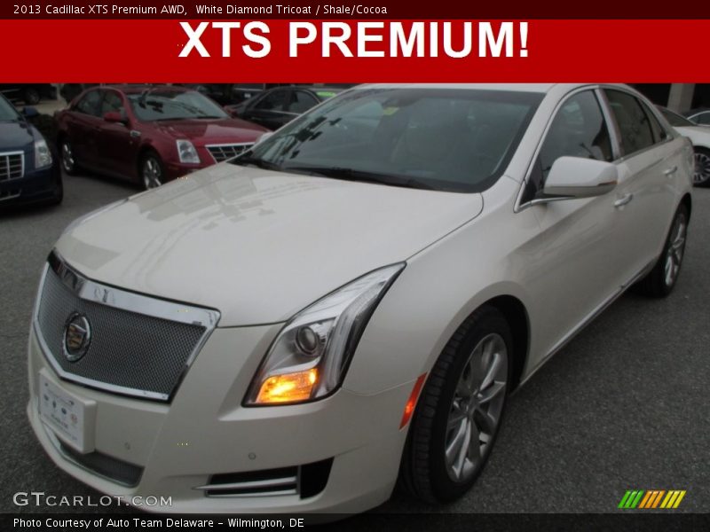 White Diamond Tricoat / Shale/Cocoa 2013 Cadillac XTS Premium AWD