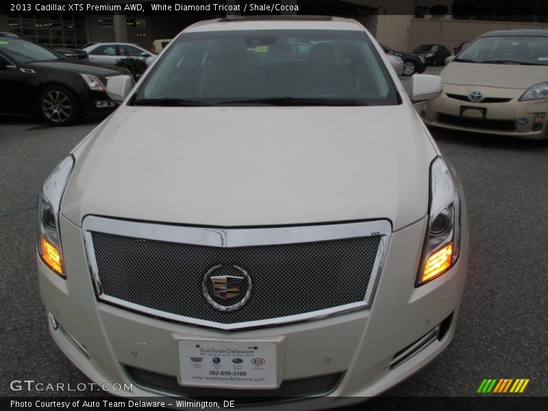 White Diamond Tricoat / Shale/Cocoa 2013 Cadillac XTS Premium AWD