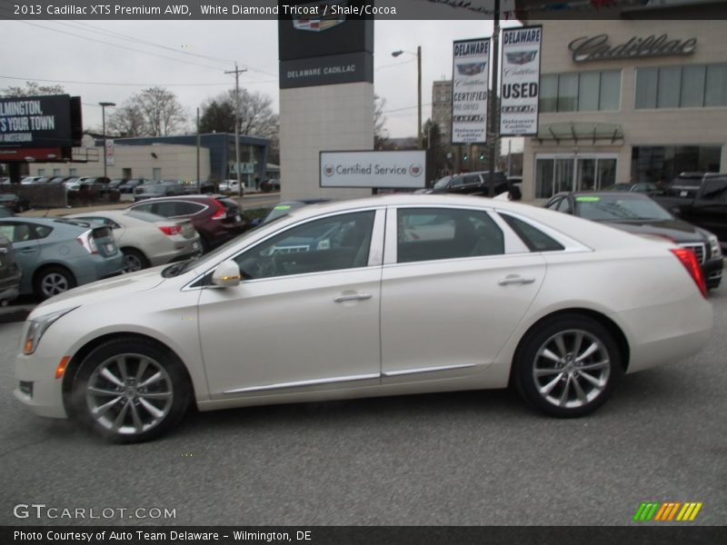 White Diamond Tricoat / Shale/Cocoa 2013 Cadillac XTS Premium AWD