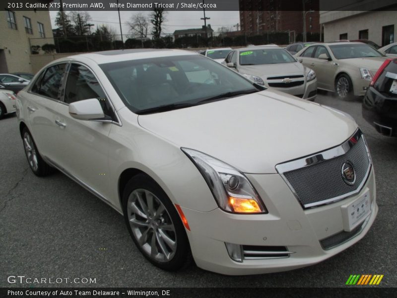 White Diamond Tricoat / Shale/Cocoa 2013 Cadillac XTS Premium AWD