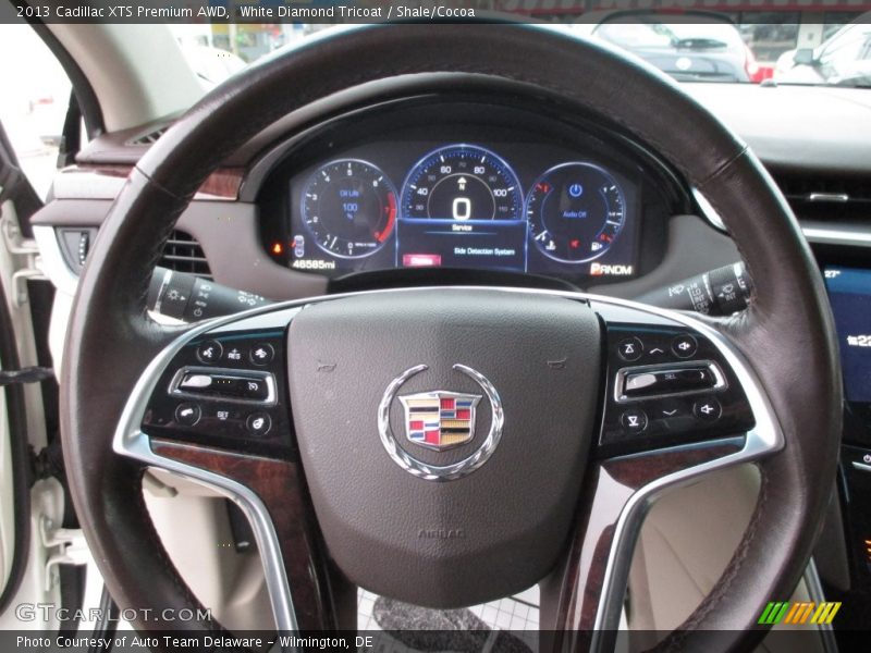 White Diamond Tricoat / Shale/Cocoa 2013 Cadillac XTS Premium AWD
