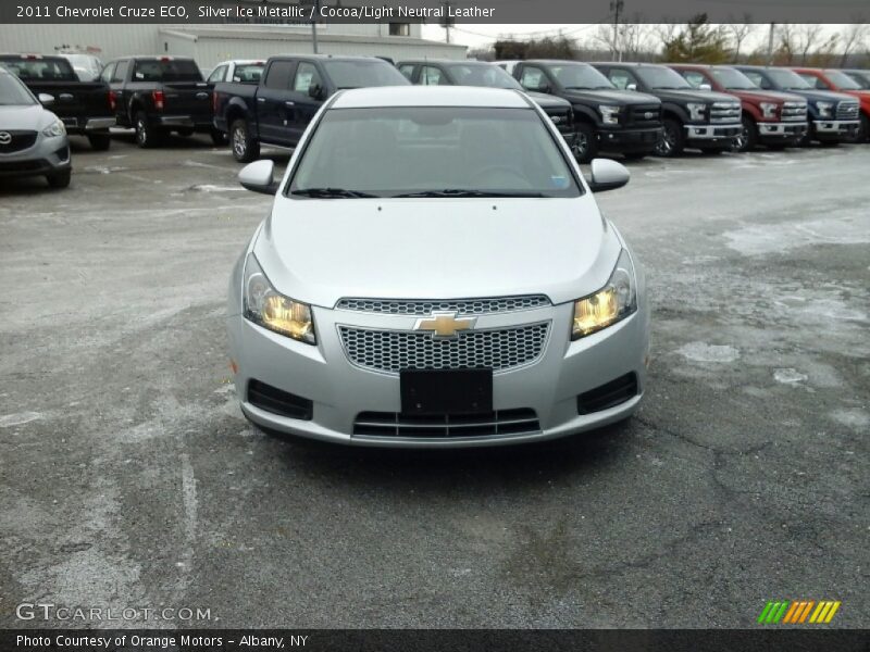 Silver Ice Metallic / Cocoa/Light Neutral Leather 2011 Chevrolet Cruze ECO