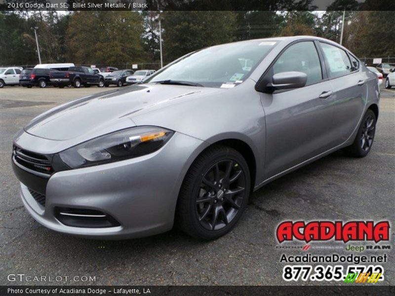 Billet Silver Metallic / Black 2016 Dodge Dart SE