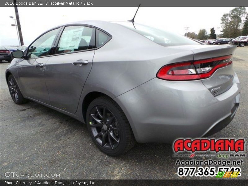 Billet Silver Metallic / Black 2016 Dodge Dart SE