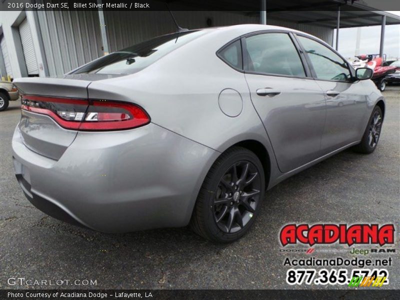Billet Silver Metallic / Black 2016 Dodge Dart SE