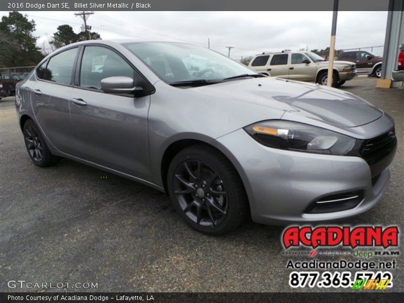 Billet Silver Metallic / Black 2016 Dodge Dart SE