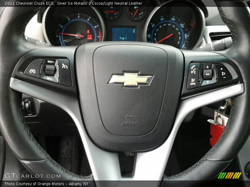 Silver Ice Metallic / Cocoa/Light Neutral Leather 2011 Chevrolet Cruze ECO