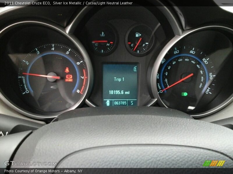 Silver Ice Metallic / Cocoa/Light Neutral Leather 2011 Chevrolet Cruze ECO