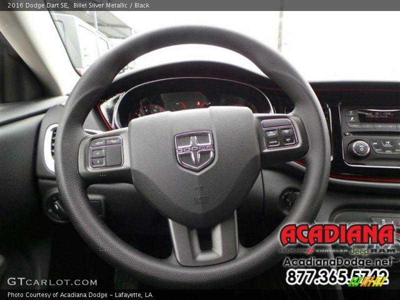Billet Silver Metallic / Black 2016 Dodge Dart SE