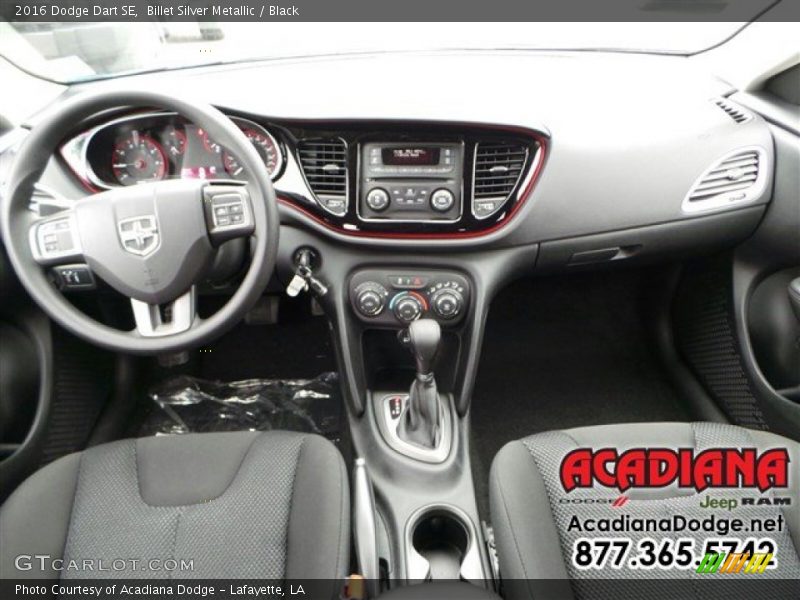 Billet Silver Metallic / Black 2016 Dodge Dart SE