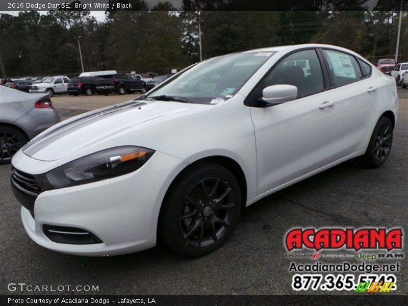 Bright White / Black 2016 Dodge Dart SE