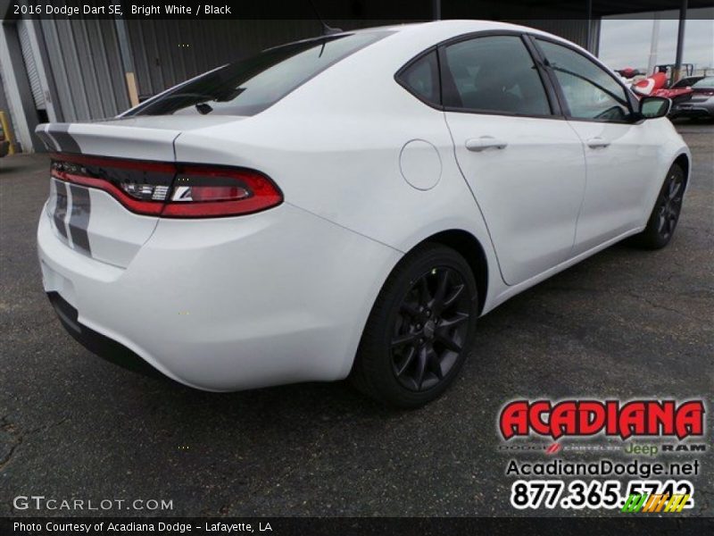 Bright White / Black 2016 Dodge Dart SE